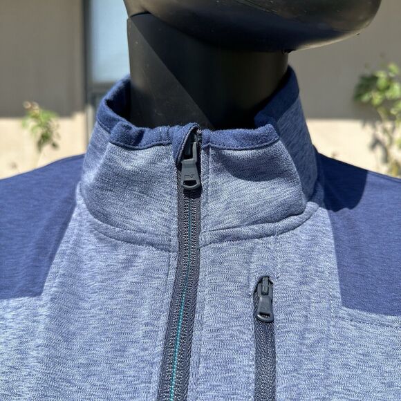 Vineyard Vines Shirt Mens Small Blue On The Go Performance Shep 1/4 Zip Golf - Picture 3 of 6